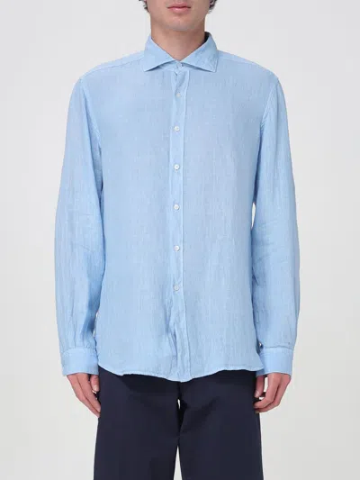 FAY SHIRT FAY MEN COLOR GNAWED BLUE,422926011