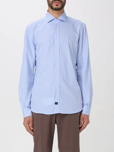 Fay Shirt  Men In Gnawed Blue