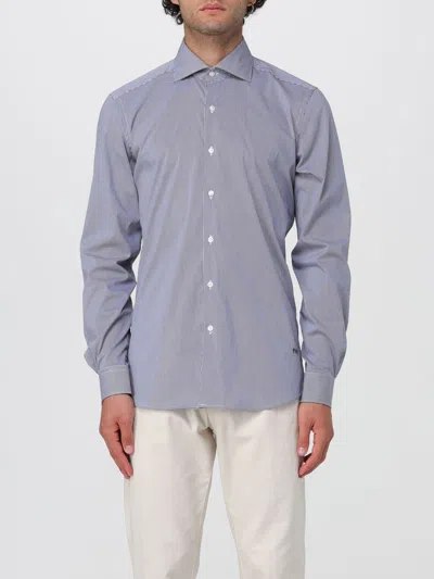 Fay Shirt  Men Color Multicolor In Blue