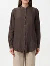 Fay Linen Shirt In Brown