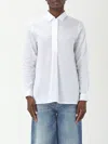 Fay Concealed Button-front White Shirt In ホワイト