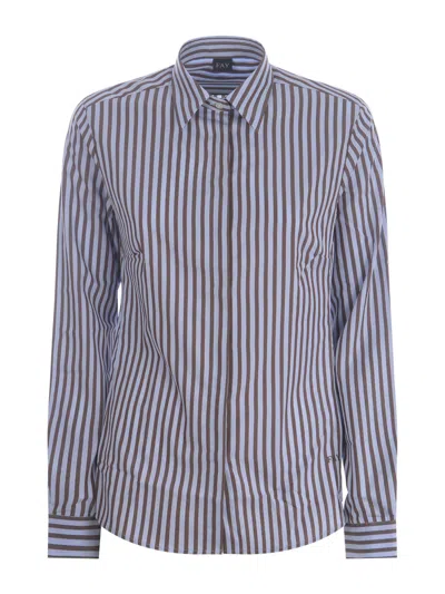 Fay Shirt In Cotton In Azzurro