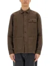 Fay Overshirt Featuring Multiple Pockets In Brown