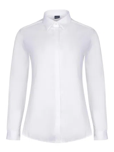 Fay Shirt Made Of  Cotton In White