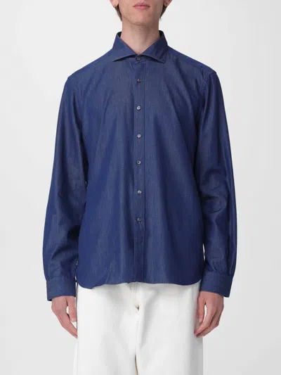 Fay Cotton Shirt In Blue