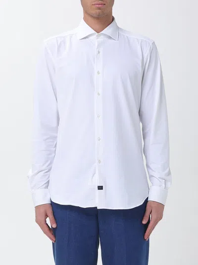Fay Stretch-jersey Shirt In Black