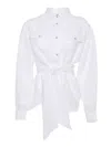 Fay Shirt With Bow In White