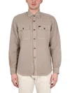 Fay Shirt With Button-down Collar And Pockets In Brown