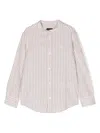 Fay Striped Long-sleeve Shirt In Beige