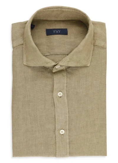 Fay Shirts Beige In Brown