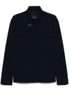 Fay Blue Jacket In Wool With Hook And Pockets In Blue