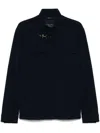 Fay Blue Jacket In Wool With Hook And Pockets In Blue