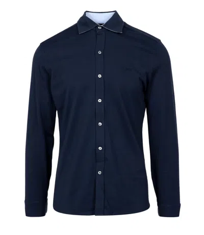 Fay Long-sleeved Shirt In Black