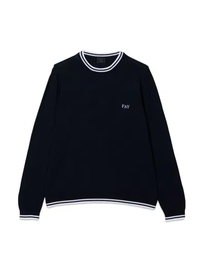 Fay Teen Mini Cotton T-shirt In Blue