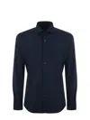 Fay Tailored Long Sleeves Cotton Shirt In Blue