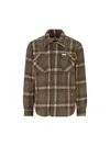 Fay Checked-pattern Wool Shirt In Green