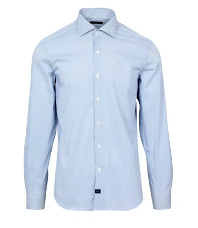 Fay Shirts White In Blue