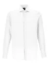 Fay Classic White Long-sleeved Shirt With Structured Collar In White
