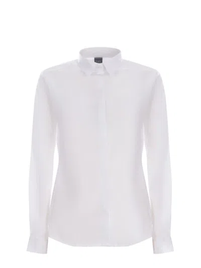 Fay Stretch Cotton Shirt In White