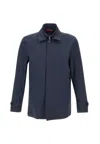 Fay Long-sleeved Casual Jacket In Blue