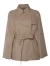 Fay Short Brown Trench Coat In Brown