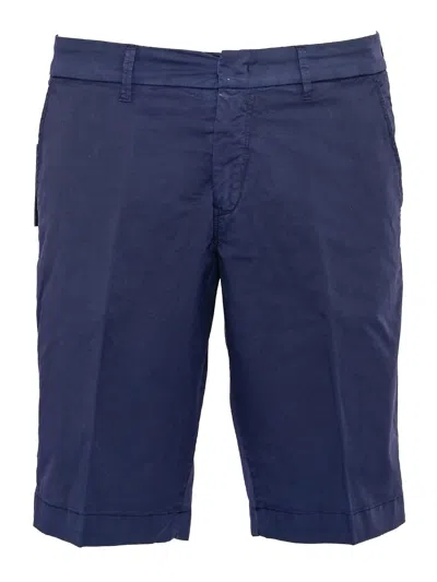 Fay Short Chino Tinto Capo Slim Fit In Blue