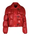 Fay 3 Hooks Cropped Down Jacket In Red