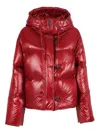Fay Lightweight Puffer Jacket With Hood In Red