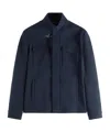 Fay Short Field Jacket In Stretch Wool And Cotton In Black