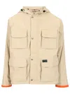 Fay Short Fisherman Raincoat In Gesso