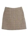 Fay Short Flared Skirt In Brown