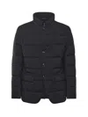 Fay Short Padded Down Jacket In Black