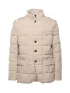 Fay Short Padded Down Jacket In Neutral