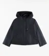 Fay Short Parka Coat In Black