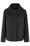 Fay Stretch Gabardine Caban In Black