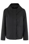 Fay Technical Poplin Parka In Black