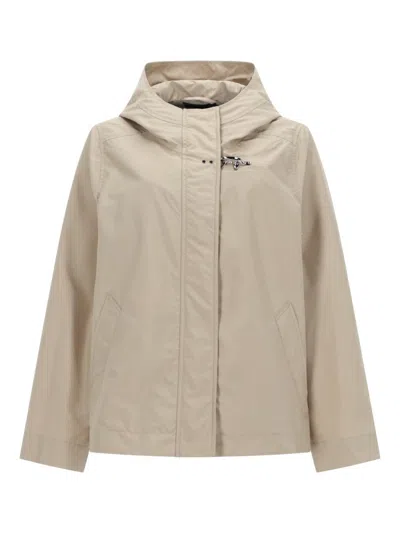 FAY FAY SHORT PARKA WITH HOOK AND LOOP CLOSURE