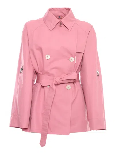 Fay Short Pink Trench Coat