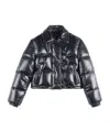Fay Short Quilted Down Jacket In Black