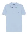 Fay Polo Db Collar Piquet In Blue