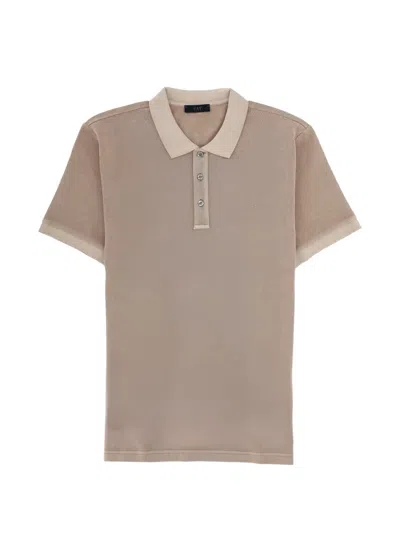 Fay Logo Polo Shirt Regular Fit Short Sleeves In Neutral