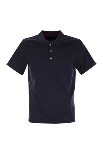 FAY FAY SHORT-SLEEVED COTTON POLO SHIRT