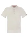 Fay Short Sleeved Cotton Polo Shirt In White