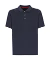 Fay Short-sleeved Cotton Polo Shirt In Black