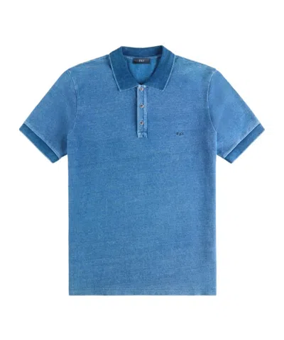 Fay Short-sleeved Polo Shirt In Blue