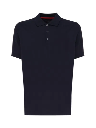 Fay Short-sleeved Polo Shirt In Cotton Jersey In Red