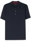 Fay Short-sleeved Cotton Polo Shirt In Blue
