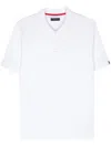 Fay Short-sleeved Polo Shirt In Cotton Jersey In White