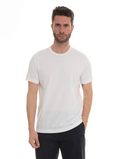 Fay Short-sleeved Round-necked T-shirt In White