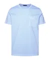Fay T-shirt Jersey Satinata T-shirt In Blue